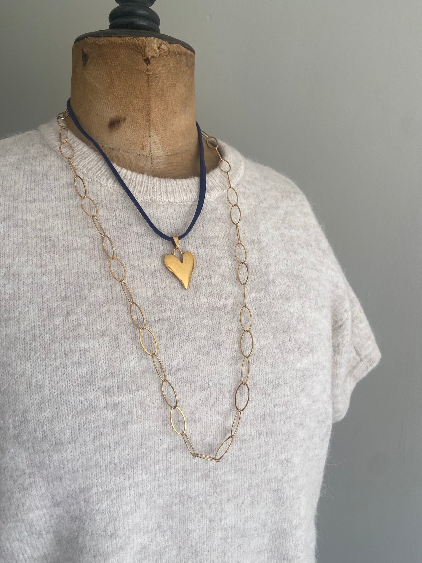 Navy touw ketting