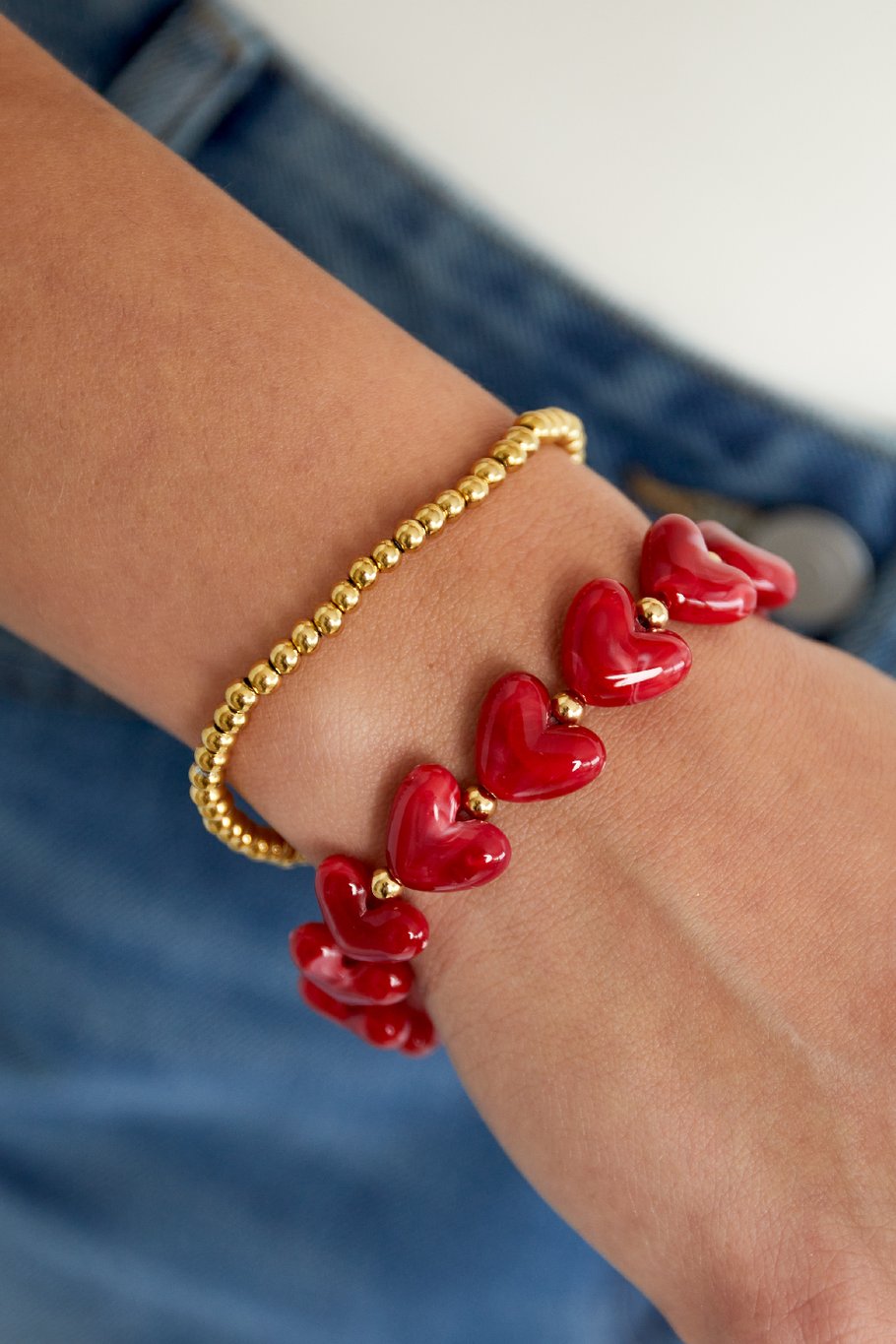 Amour rouge armband