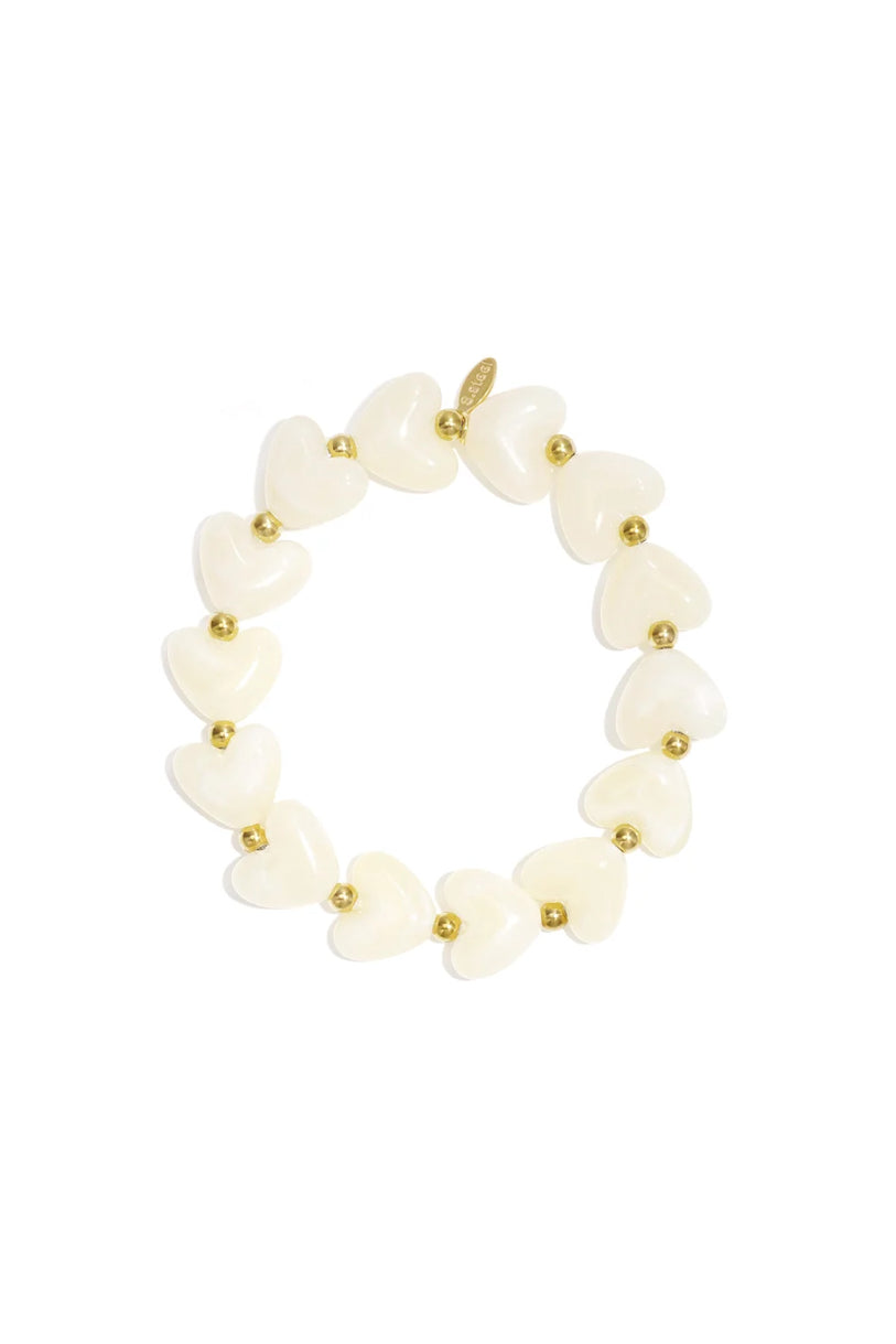 Amour White Armband