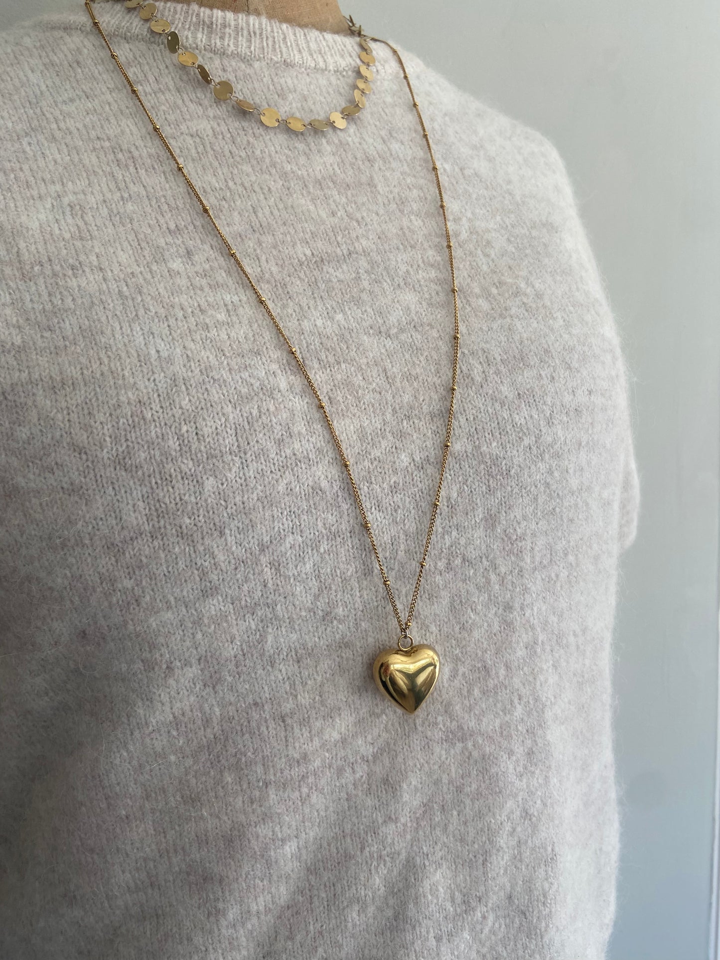 Chunky heart ketting