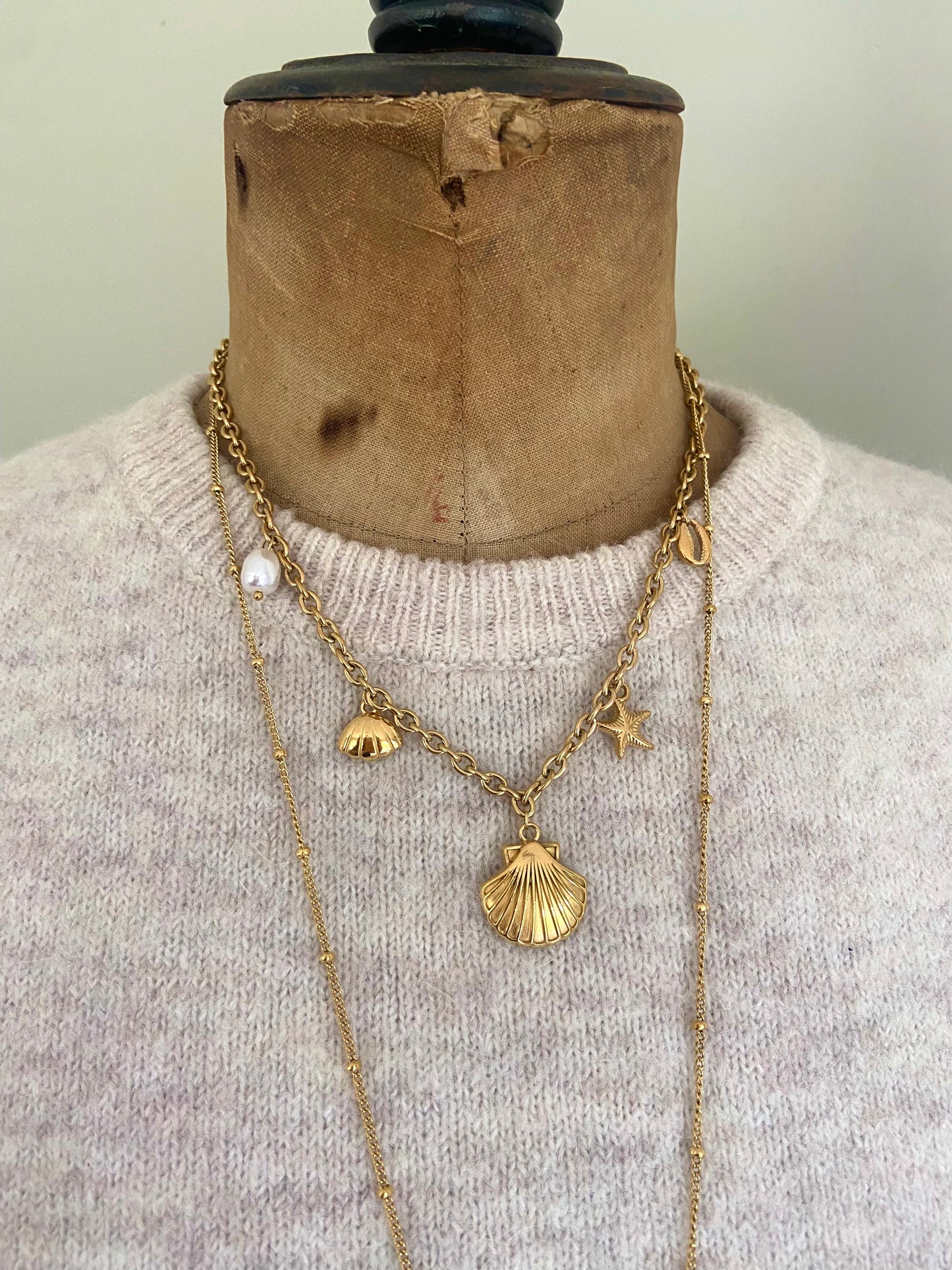 Schelpen bedelketting