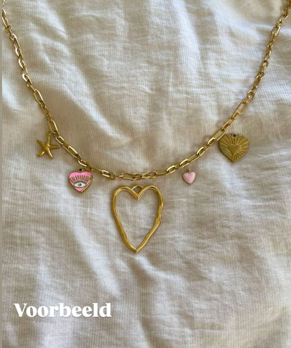 Bedelketting (2 bedels) - goud