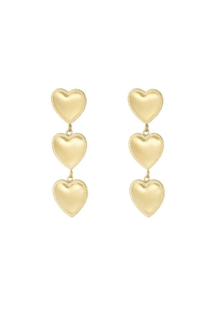 Stack of hearts oorbellen