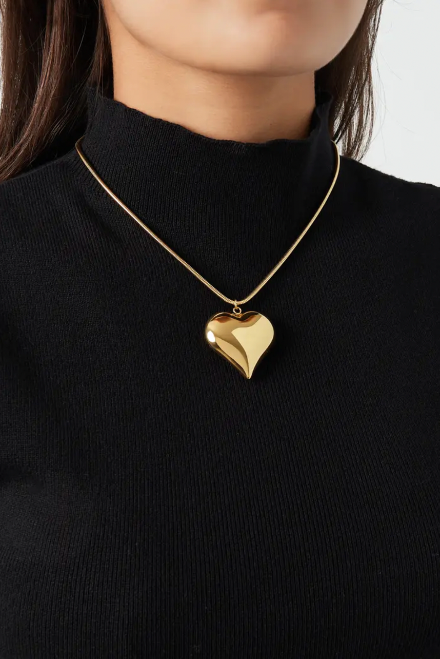 Bold heart ketting