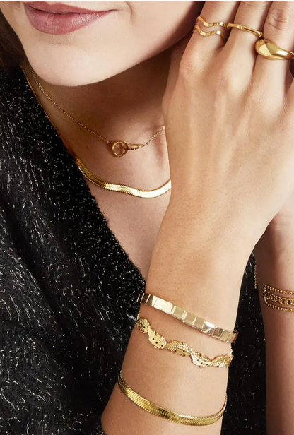 Platte schakel armband