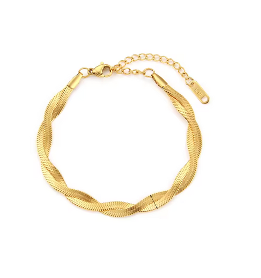 Twisted schakel armband