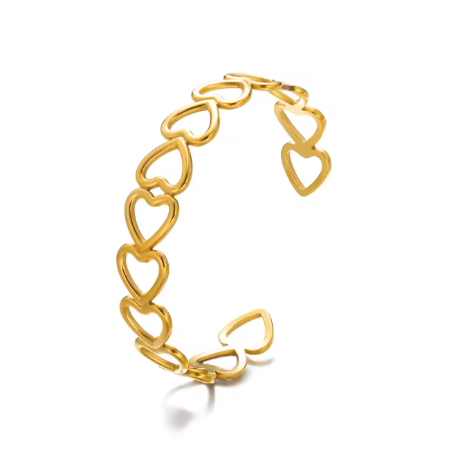 Open hart bangle