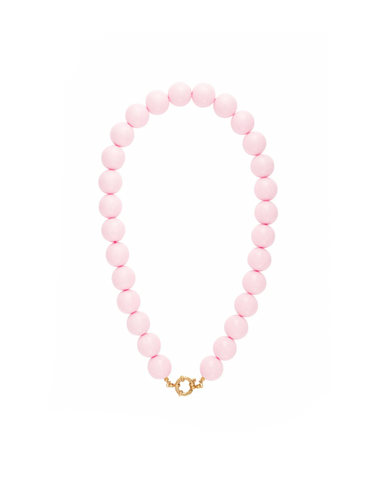 Roze kralenketting