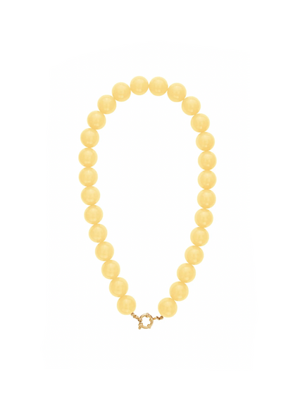 Gele kralenketting