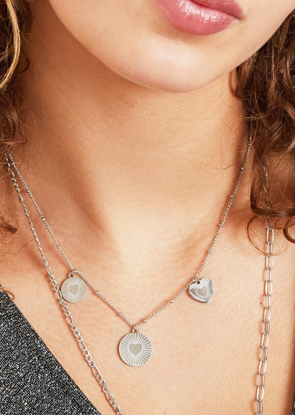Heart coin ketting