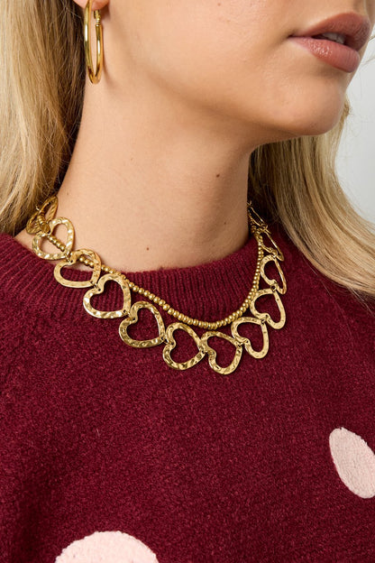 Casual heart ketting